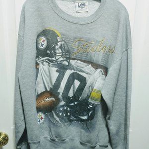 90's VINTAGE PITTSBURGH STEELERS MADE IN USA NFL SWEATSHIRT SIZE L